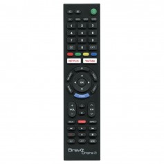 Telecomando universale TV Sony Smart, LCD, LED e Plasma Bravo 90202049, Già programmato, Pronto all'uso, Batterie AAA, Nero