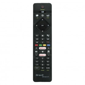 Telecomando Philips Universale Smart TV Bravo Original 4, Pronto all'uso, Già programmato, Batterie AAA, Nero