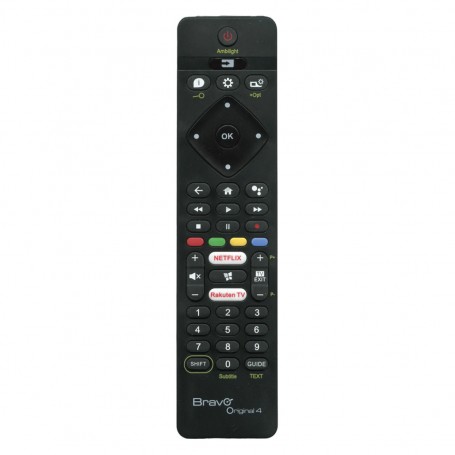 Telecomando Philips Universale Smart TV Bravo Original 4, Pronto all'uso, Già programmato, Batterie AAA, Nero