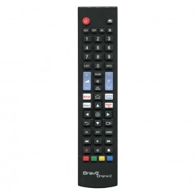 Telecomando LG Universale Smart TV Bravo Original 2, Pronto all'uso, Già programmato, Batterie AAA, Nero