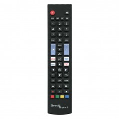 Telecomando LG Universale Smart TV Bravo Original 2, Pronto all'uso, Già programmato, Batterie AAA, Nero