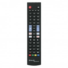 Telecomando LG Universale Smart TV Bravo Original 2, Pronto all'uso, Già programmato, Batterie AAA, Nero