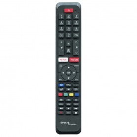 Telecomando Telefunken TV Universale Bravo Brand 6 90202052, Funzioni Smart TV, Pronto all'uso, Senza programmazione, Nero