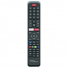 Telecomando Telefunken TV Universale Bravo Brand 6 90202052, Funzioni Smart TV, Pronto all'uso, Senza programmazione, Nero