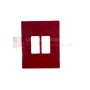 Vimar 8606/B/05 Serie 23 Placca Rosso Rubino Lucido Lucido 2 Posti per Serie 8000, MADE IN ITALY