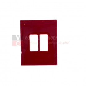 Vimar 8606/B/05 Serie 23 Placca Rosso Rubino Lucido Lucido 2 Posti per Serie 8000, MADE IN ITALY