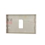 Vimar 8635/B/15 Serie 24 Placca Nero Lucido 1 Posto per Serie 8000, MADE IN ITALY