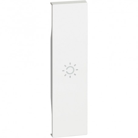 Bticino Living Now KW01A Cover con simbolo luce, Bianca, 1 Posto, Illuminabile, MADE IN ITALY