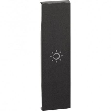 Bticino Living Now KG01A Cover con simbolo luce, Nera, 1 Posto, Illuminabile, MADE IN ITALY