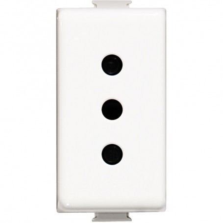 Bticino Matix AM5113 Presa 10A 2P+T, Bianca, 250V, Serie Civili, MADE IN ITALY