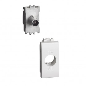 Bticino Living Light N4202DN Presa TV Diretta, Bianca, Connettore maschio, 1 Modulo