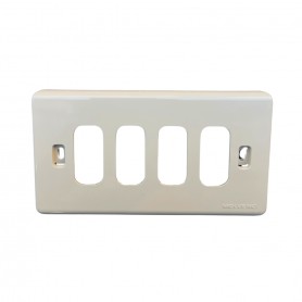 Placca Molveno GL2000 1344.2 4 Moduli, Avorio, Serie Civili, MADE IN ITALY