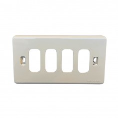 Placca Molveno GL2000 1344.2 4 Moduli, Avorio, Serie Civili, MADE IN ITALY