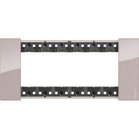 Bticino Living Now KA4806DM Placca Aura 6 Moduli, Materiale plastico, Serie Civili, MADE IN ITALY