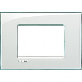 Placca Quadra Bticino Living Light LNA4803KA Acquamarina, 3 Moduli, Tecnopolimero, MADE IN ITALY
