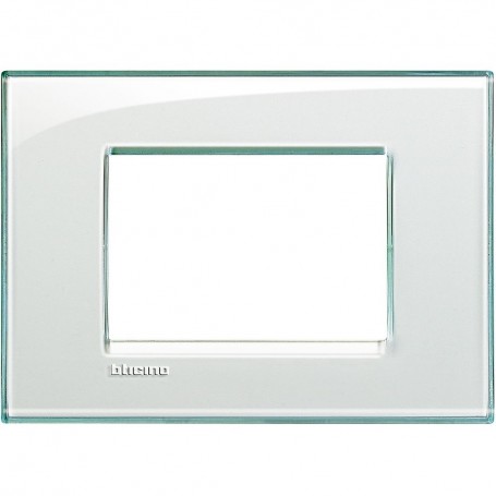 Placca Quadra Bticino Living Light LNA4803KA Acquamarina, 3 Moduli, Tecnopolimero, MADE IN ITALY