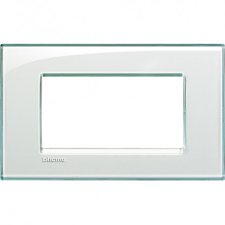 Placca Quadra Bticino Living Light LNA4803KA Acquamarina, 3 Moduli, Tecnopolimero, MADE IN ITALY