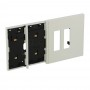 Bticino Living Now KW8104M02 Frame 4 Moduli Bianco con mostrina doppia presa Italia, per supporto K4704