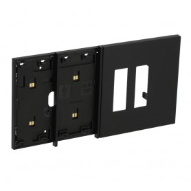 Bticino Living Now KW8104M02 Frame 4 Moduli Bianco con mostrina doppia presa Italia, per supporto K4704