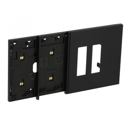 Bticino Living Now KW8104M02 Frame 4 Moduli Bianco con mostrina doppia presa Italia, per supporto K4704