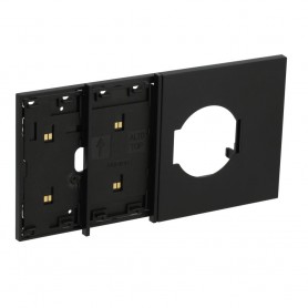 Bticino Living Now KW8104M03 Frame 4 Moduli Bianco con mostrina presa Tedesca, per supporto K4704