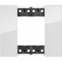Bticino Living Now KA4802DW Placca Ghiaccio 2 Moduli, Plastica Bimaterica, MADE IN ITALY