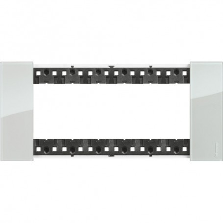 Bticino Living Now KA4804DA Placca Sky 4 Moduli, Plastica Bimaterica, MADE IN ITALY