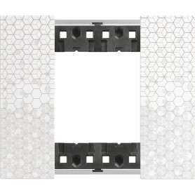 Bticino Living Now KA4806DA Placca Sky 6 Moduli, Plastica Bimaterica, MADE IN ITALY