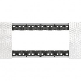 Bticino Living Now KA4806MW Placca Pixel 6 Moduli, Realizzata in plastica, MADE IN ITALY