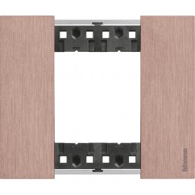 Bticino Living Now KA4802ZM Placca Rame 2 Moduli, Realizzata in Zama, MADE IN ITALY