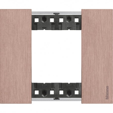 Bticino Living Now KA4802ZM Placca Rame 2 Moduli, Realizzata in Zama, MADE IN ITALY