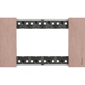 Bticino Living Now KA4803ZM Placca Rame 3 Moduli, Realizzata in Zama, MADE IN ITALY