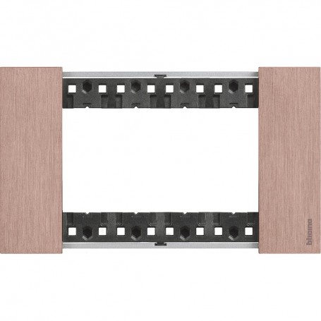 Bticino Living Now KA4804ZM Placca Rame 4 Moduli, Realizzata in Zama, MADE IN ITALY