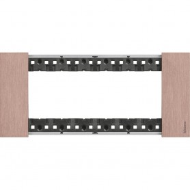 Bticino Living Now KA4804ZM Placca Rame 4 Moduli, Realizzata in Zama, MADE IN ITALY