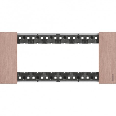 Bticino Living Now KA4804ZM Placca Rame 4 Moduli, Realizzata in Zama, MADE IN ITALY