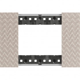 Bticino Living Now KA4802MM Placca Optic 2 Moduli, Realizzata in plastica, MADE IN ITALY