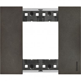 Bticino Living Now KA4802NG Placca Space 2 Moduli, Realizzata in Zama, MADE IN ITALY