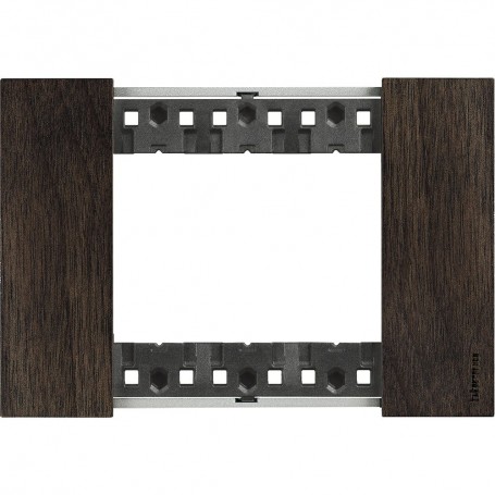 Bticino Living Now KA4802LG Placca Noce 2 Moduli, Realizzata in Legno, MADE IN ITALY