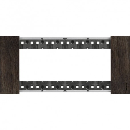 Bticino Living Now KA4804LG Placca Noce 4 Moduli, Realizzata in Legno, MADE IN ITALY