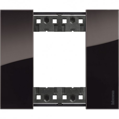 Bticino Living Now KA4802DG Placca Notte 2 Moduli, Materiale plastico, Serie Civili, MADE IN ITALY