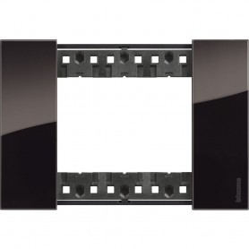 Bticino Living Now KA4802DG Placca Notte 2 Moduli, Materiale plastico, Serie Civili, MADE IN ITALY
