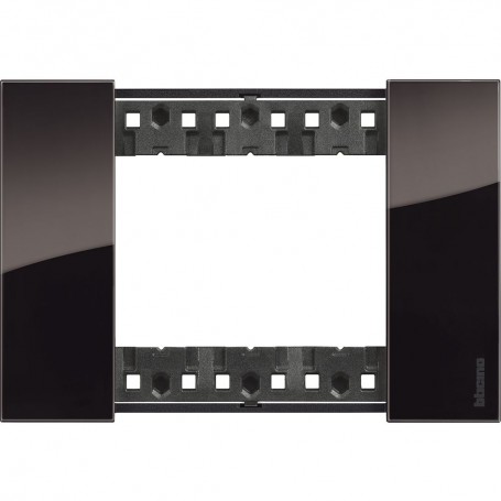 Bticino Living Now KA4802DG Placca Notte 2 Moduli, Materiale plastico, Serie Civili, MADE IN ITALY