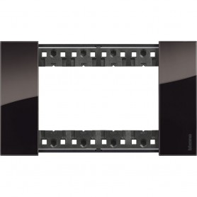 Bticino Living Now KA4804DG Placca Notte 4 Moduli, Materiale plastico, Serie Civili, MADE IN ITALY