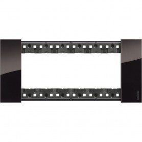 Bticino Living Now KA4804DG Placca Notte 4 Moduli, Materiale plastico, Serie Civili, MADE IN ITALY