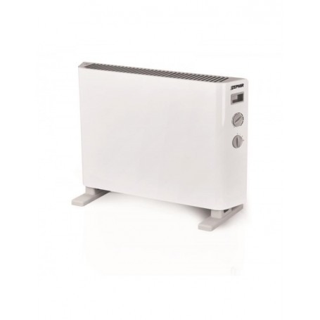Zephir ZCV2100M-B Termoconvettore da terra con termostato, 3 Potenze, Bianco, Protezione Anti Surriscaldamento