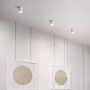 Isyluce 852 Gypsos Lampada da soffitto Cilindrica Rigata in gesso, 1 GU10, Tinteggiabile