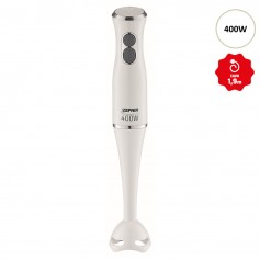 Zephir ZHC82 Frullatore ad immersione 400W, Lame Acciaio Inox, 2 Velocità, Cavo lungo, Bianco