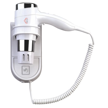 DCG HTW1028 Asciugacapelli da parete, 1600W, 2 Velocità, Bianco, Aria Fredda, Ideale per Hotel, Alberghi e B&B