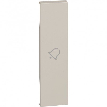 Cover Bticino Living Now KM01D con simbolo campanello, Sabbia, 1 Posto, Illuminabile