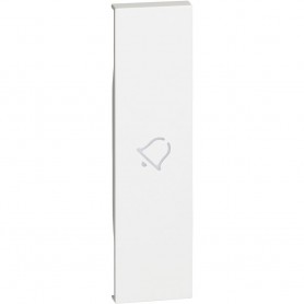 Cover Bticino Living Now KW01D con simbolo campanello, Bianca, 1 Posto, Illuminabile